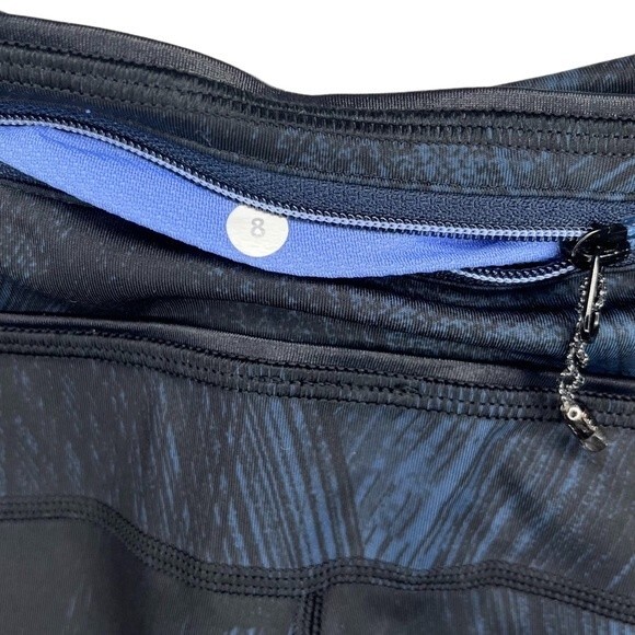 Lululemon Pace Queen 7/8 Tight sz 8 * Wind Chill Deep Navy Black Leggings Tights - Picture 7 of 7